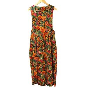 Vintage Selections by Manor House Pinafore Dress Autumnal Harvest Dark Academia